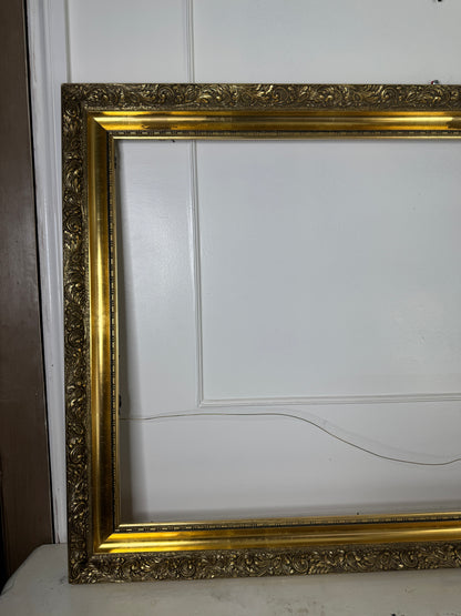 Extra Large - Antique Gold Flower Detailed Ornate Frame
