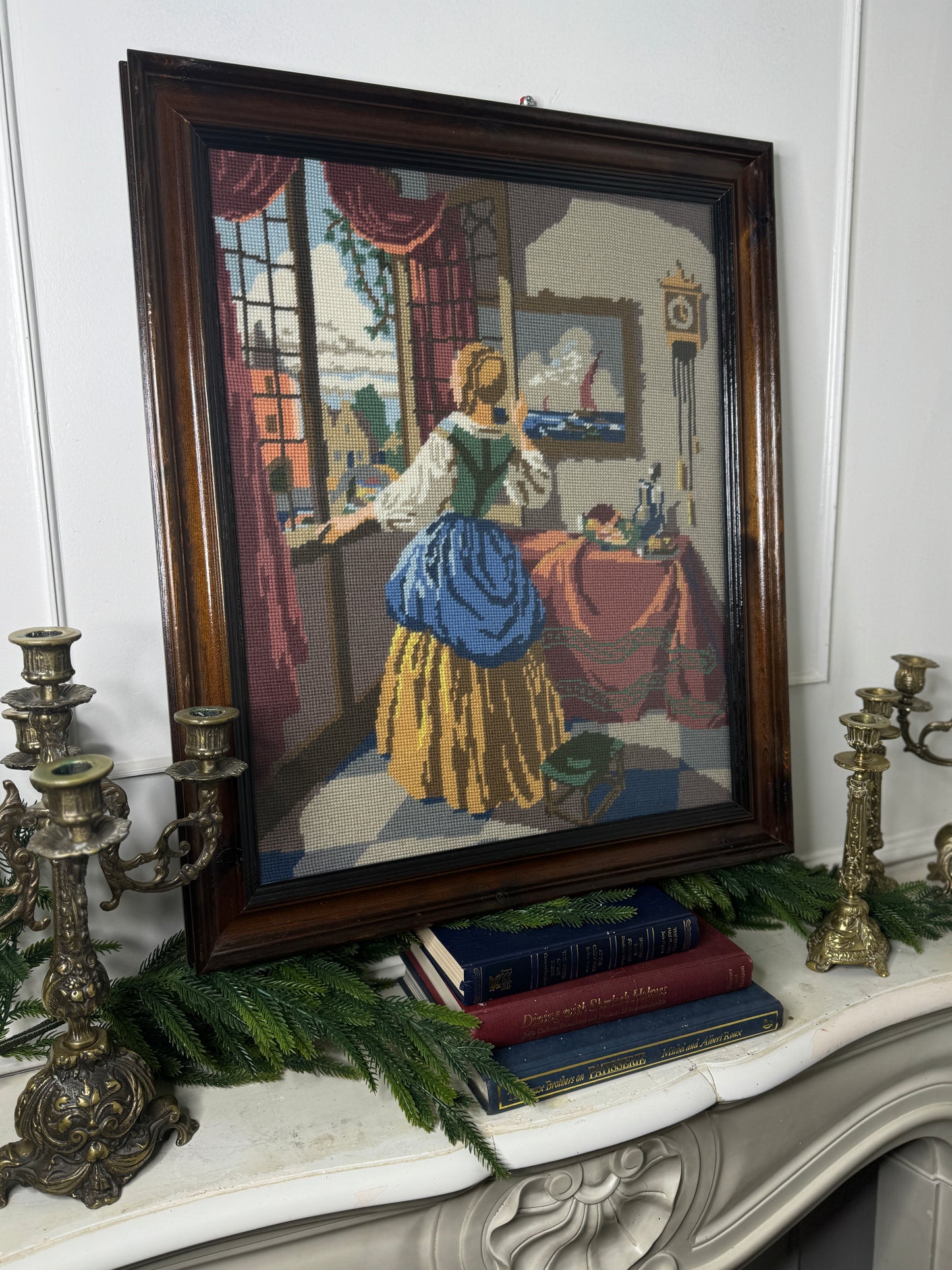 The Gentle Nanny – Hand-Stitched Gobelin Embroidery Art