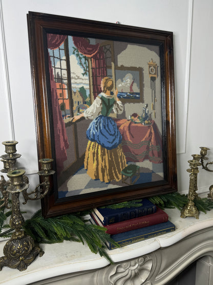 The Gentle Nanny – Hand-Stitched Gobelin Embroidery Art