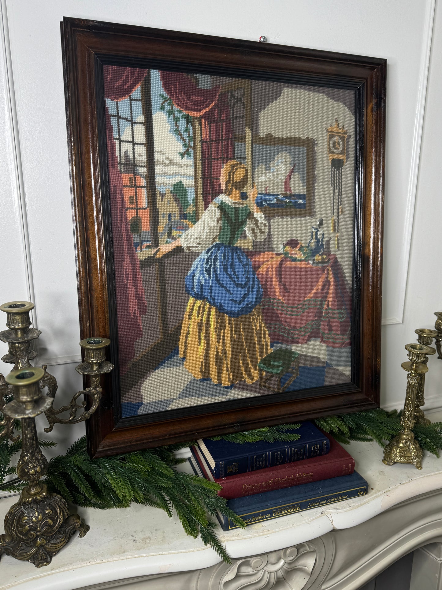 The Gentle Nanny – Hand-Stitched Gobelin Embroidery Art