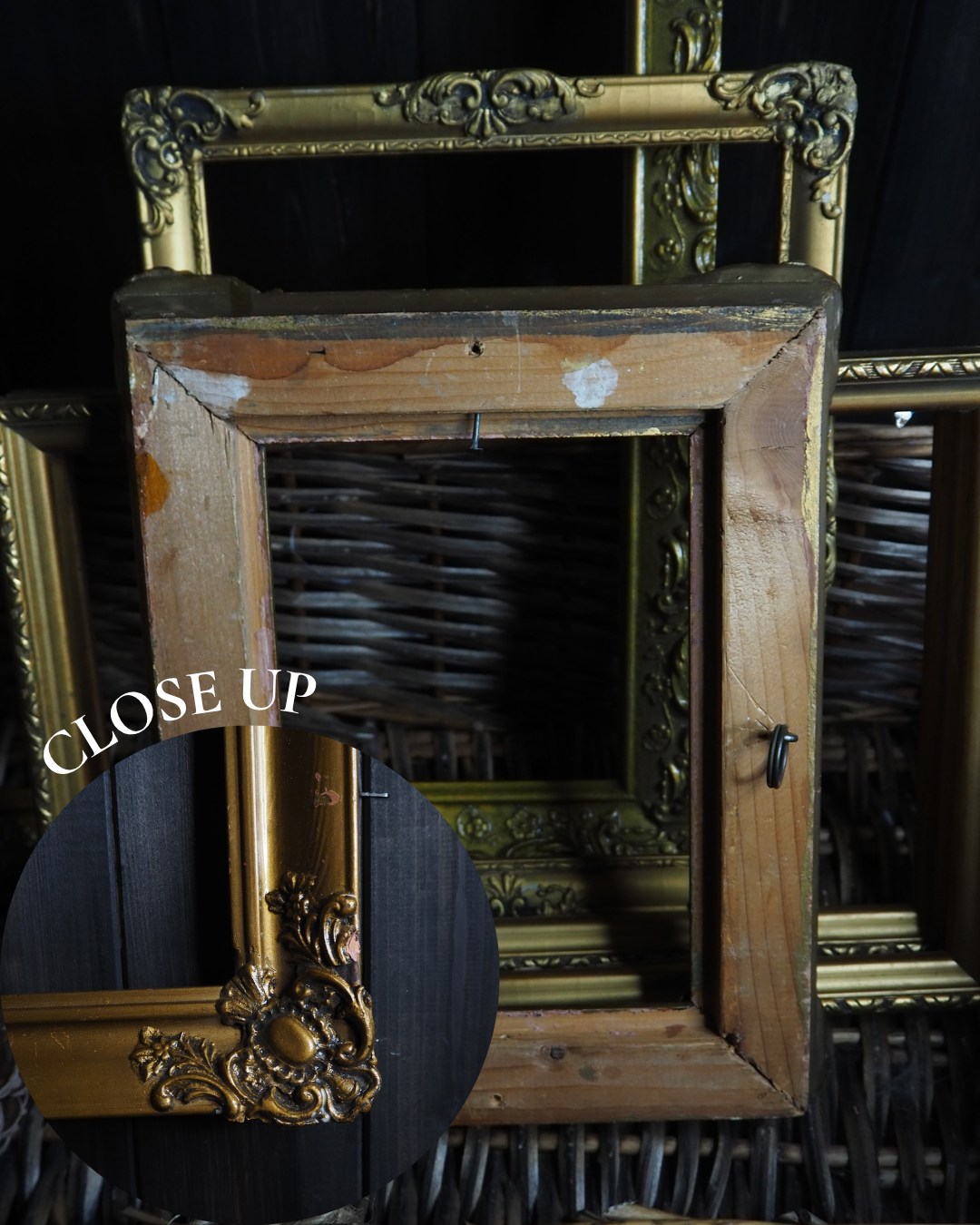 The Golden Grandeur – Antique Original European Ornate Gilt Small Frame Collection