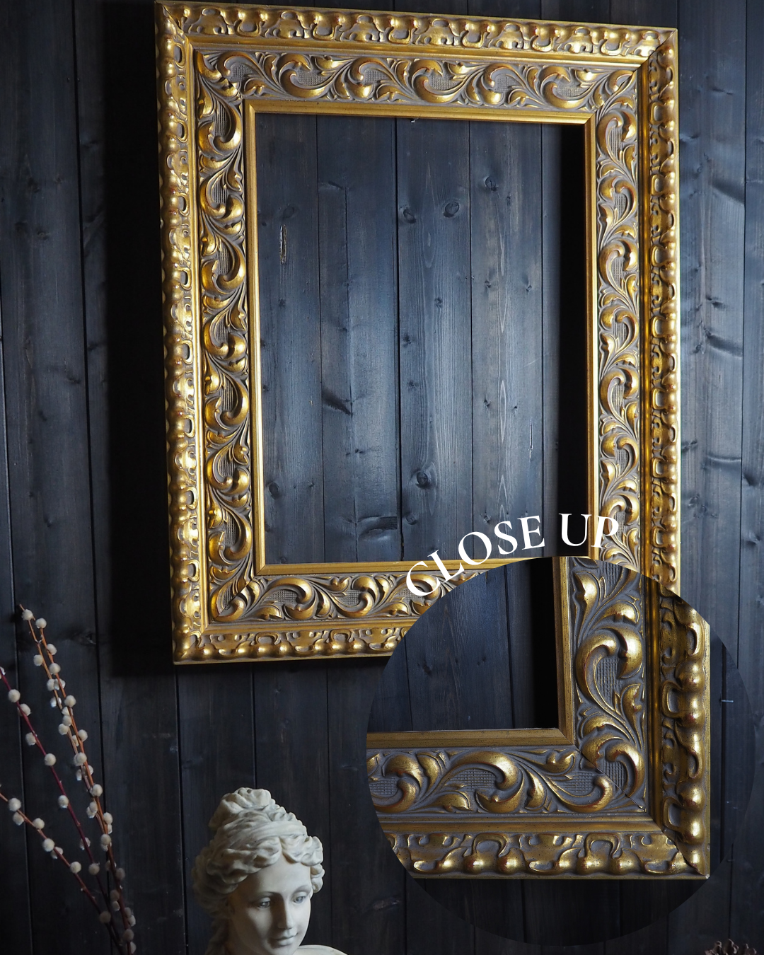 The Fontainebleau - Vintage Heavy Solid Wood Ornate Gold Frame