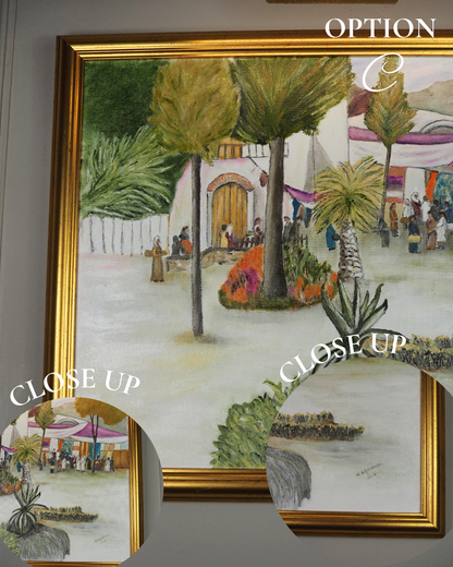 Market Strolls  - Original Oil Painting by N.G. Reynolds