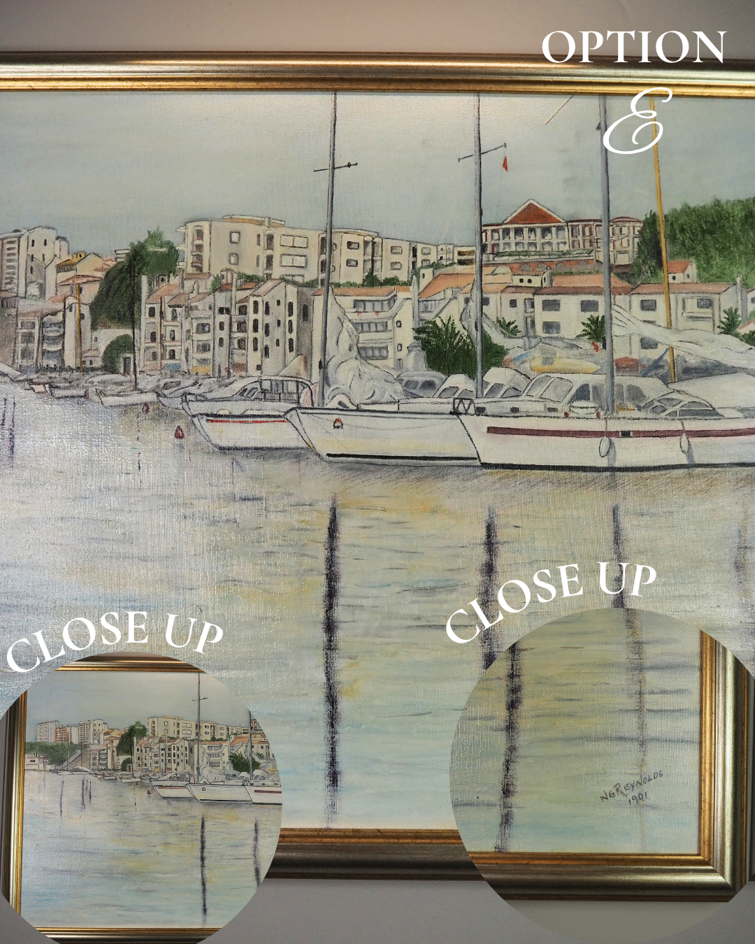 The Port of Menorca - Original Oil Painting by N.G. Reynolds