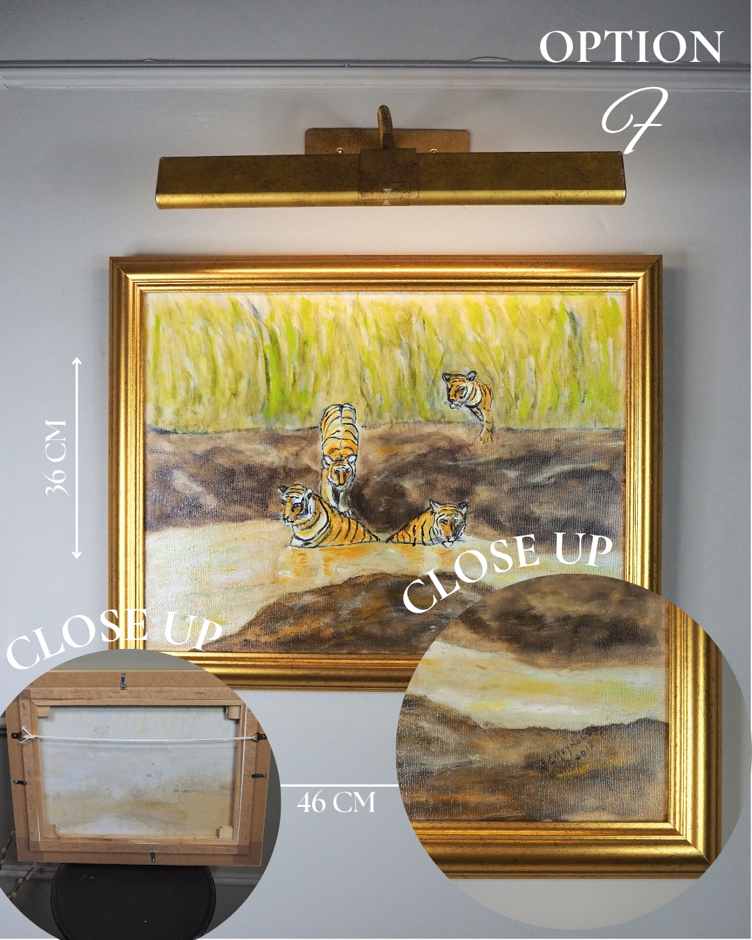 Peace by the water -  Wildlife Original Oil Painting by N.G. Reynolds