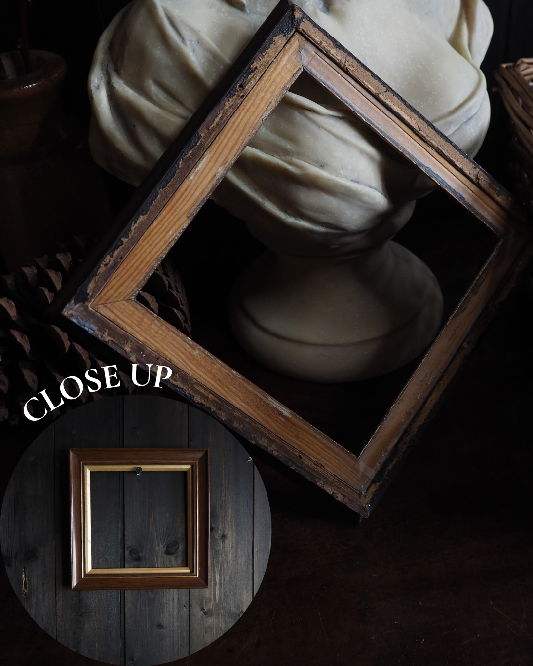 The Braymore - Antique mini wooden frame