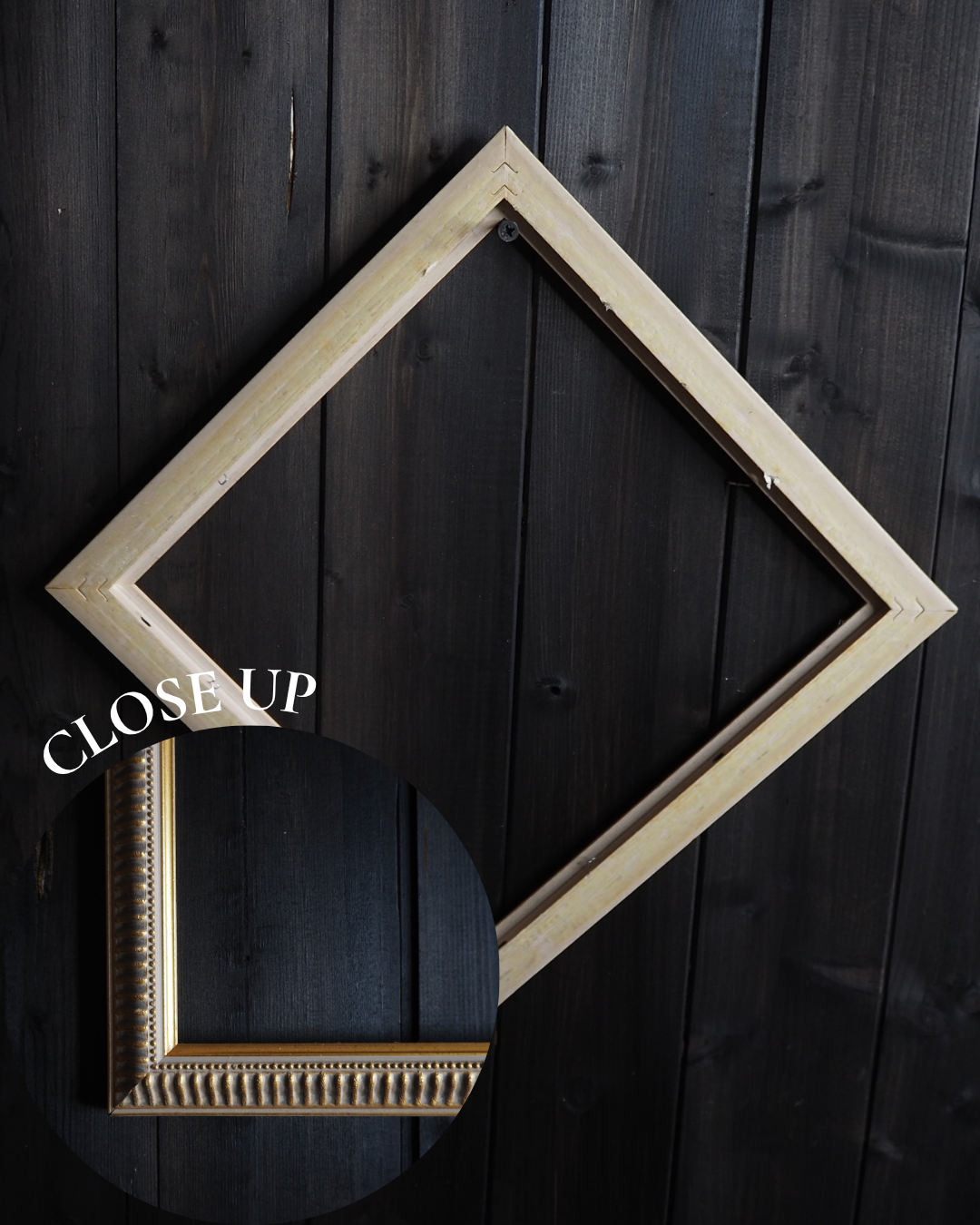 The Accent - Ridged Edge Vintage Frame Collection– Blue & Gold, Pink 60s–70s Style