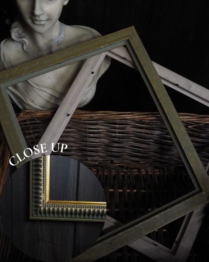 The Accent - Ridged Edge Vintage Frame Collection– Blue & Gold, Pink 60s–70s Style
