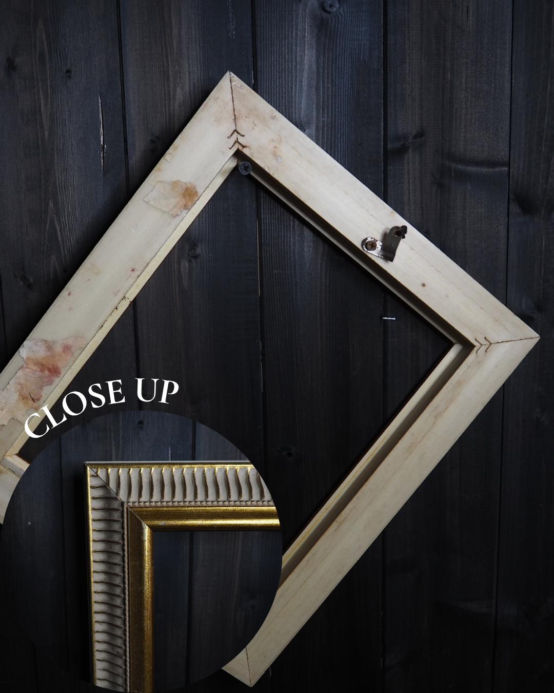 The Accent - Ridged Edge Vintage Frame Collection– Blue & Gold, Pink 60s–70s Style
