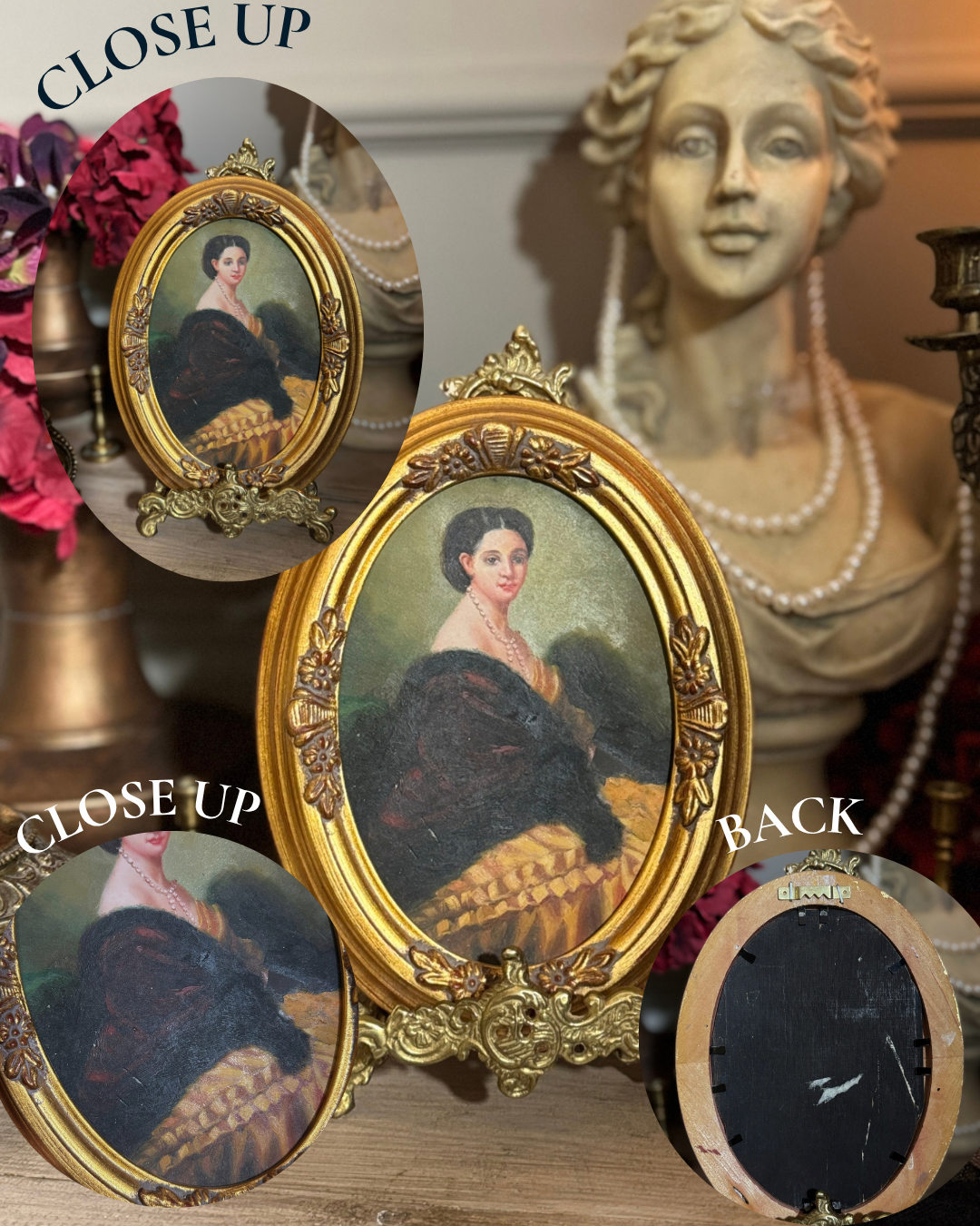 Vintage Oil Painting Portrait Collection in Gold Gilt Frames – Pick Your Favourite