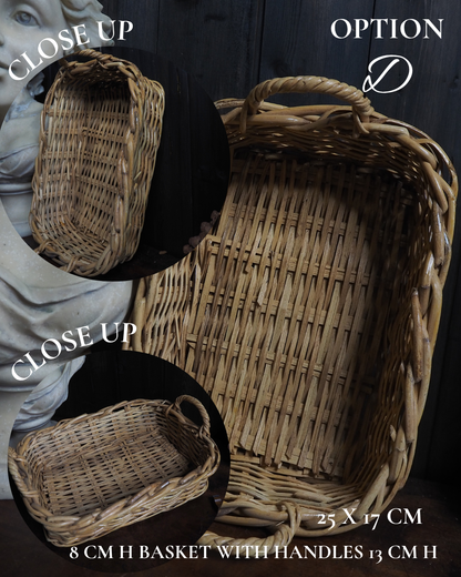 Rustic Farmhouse Wicker Basket Collection - Vintage Baskets
