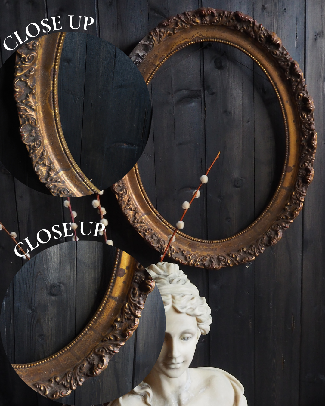 The Lacock – Authentic Antique Victorian Ornate Gilt Oval Frame
