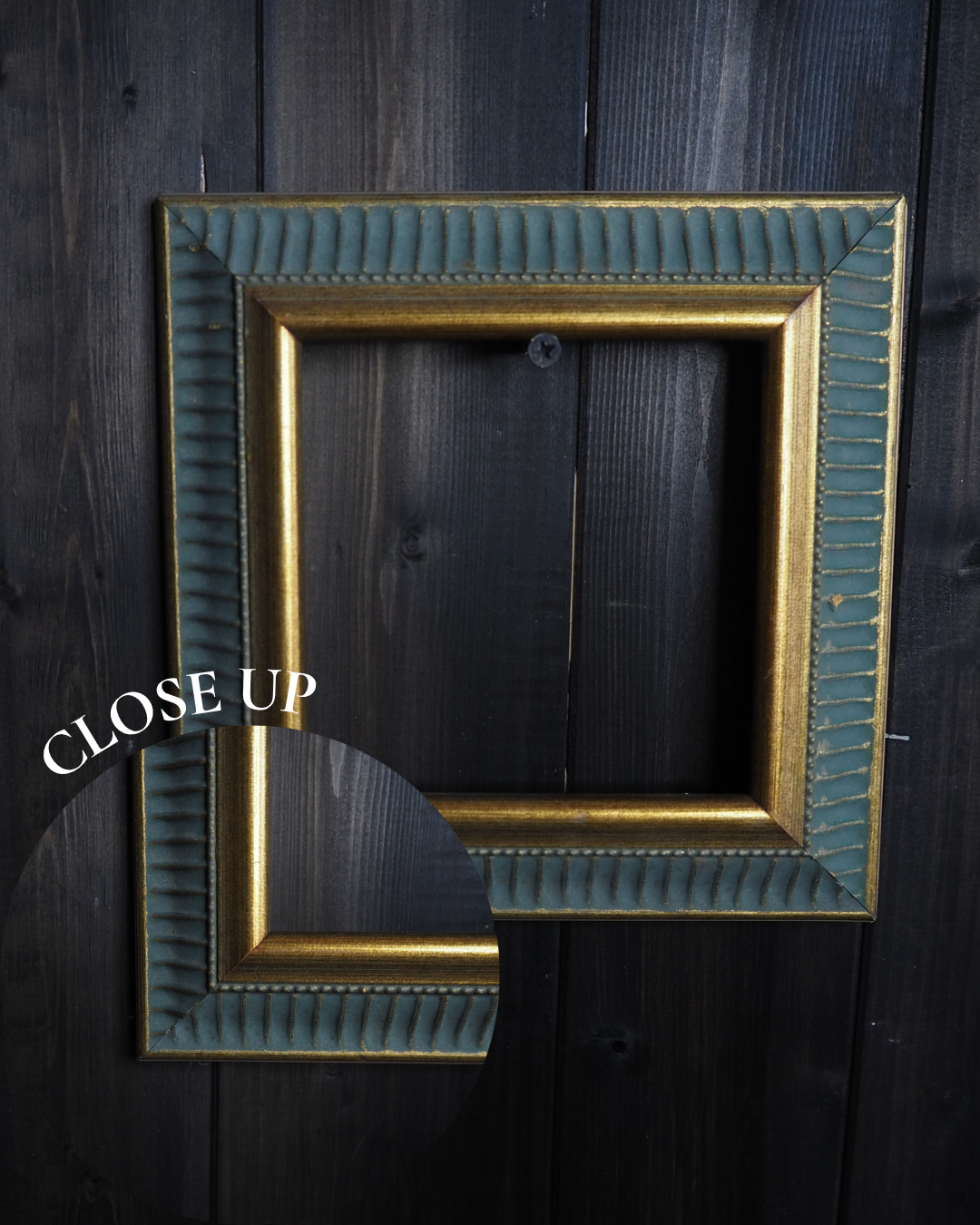 The Accent - Ridged Edge Vintage Frame Collection– Blue & Gold, Pink 60s–70s Style