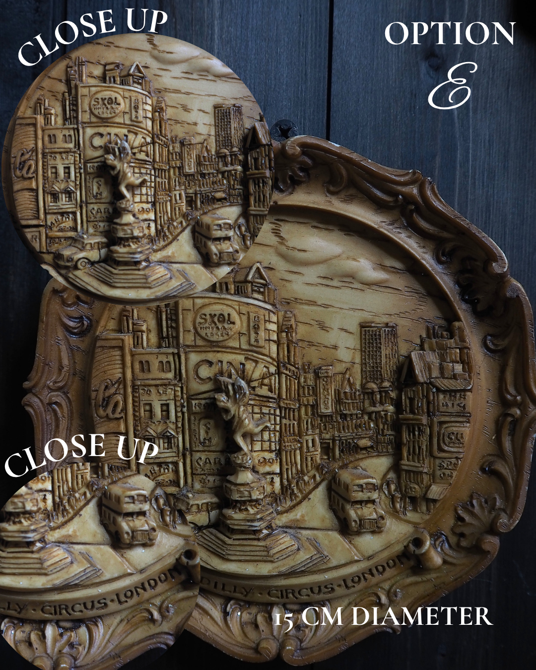 Vintage Wooden Wall Plaques - European Souvenir Plaques
