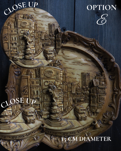 Vintage Wooden Wall Plaques - European Souvenir Plaques