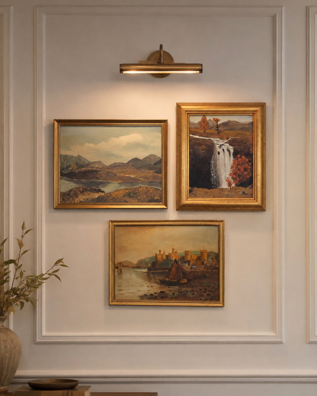 Golden Season – Vintage Autumn Oil Painting in Gilt Frame