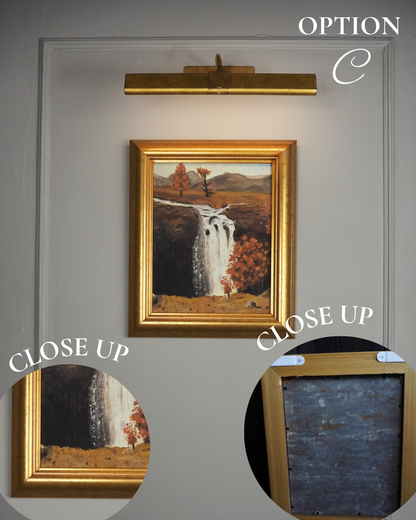 Golden Season – Vintage Autumn Oil Painting in Gilt Frame