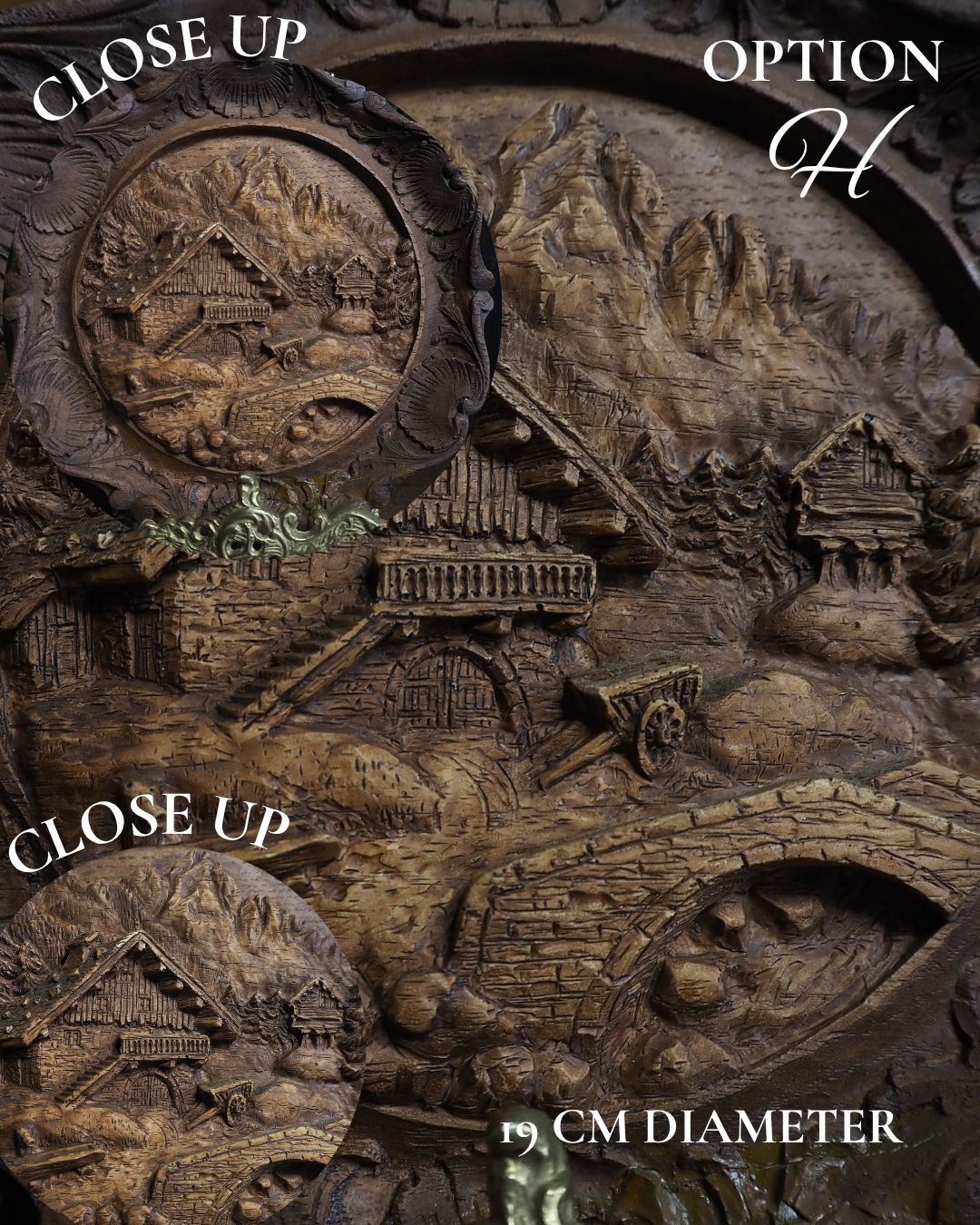 Vintage Wooden Wall Plaques - European Souvenir Plaques