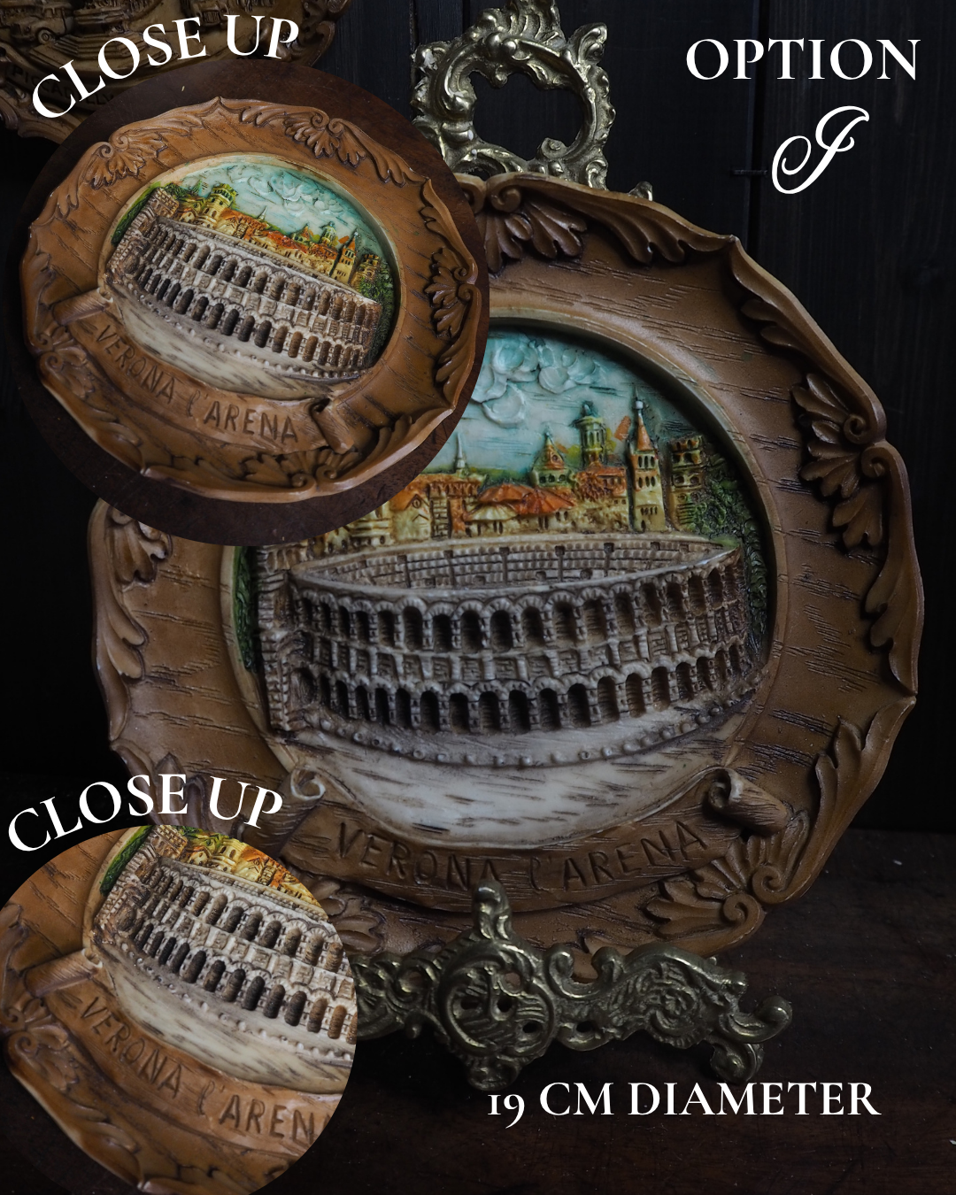 Vintage Wooden Wall Plaques - European Souvenir Plaques