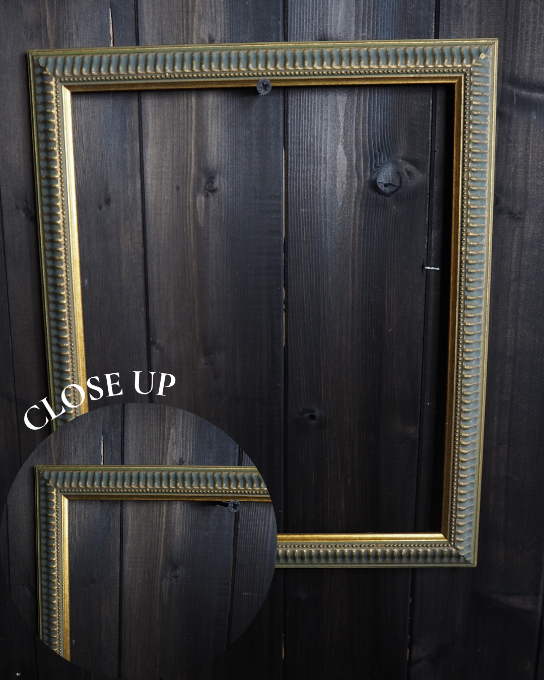 The Accent - Ridged Edge Vintage Frame Collection– Blue & Gold, Pink 60s–70s Style