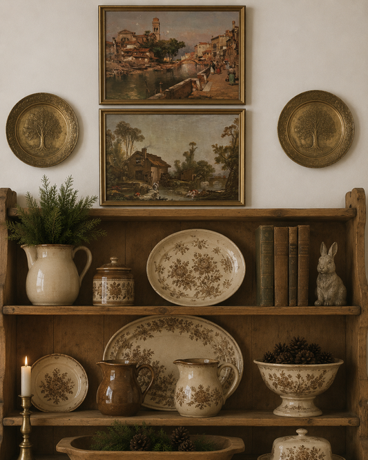 Vintage Canvas Print Reproductions after Franz Richard Unterberger – Matching Pair in Gold Gilt Frames