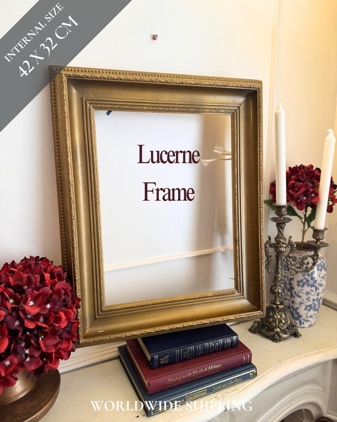 Lucerne  Extra Thick Slim-Trim Heavy Antique Gold Frame