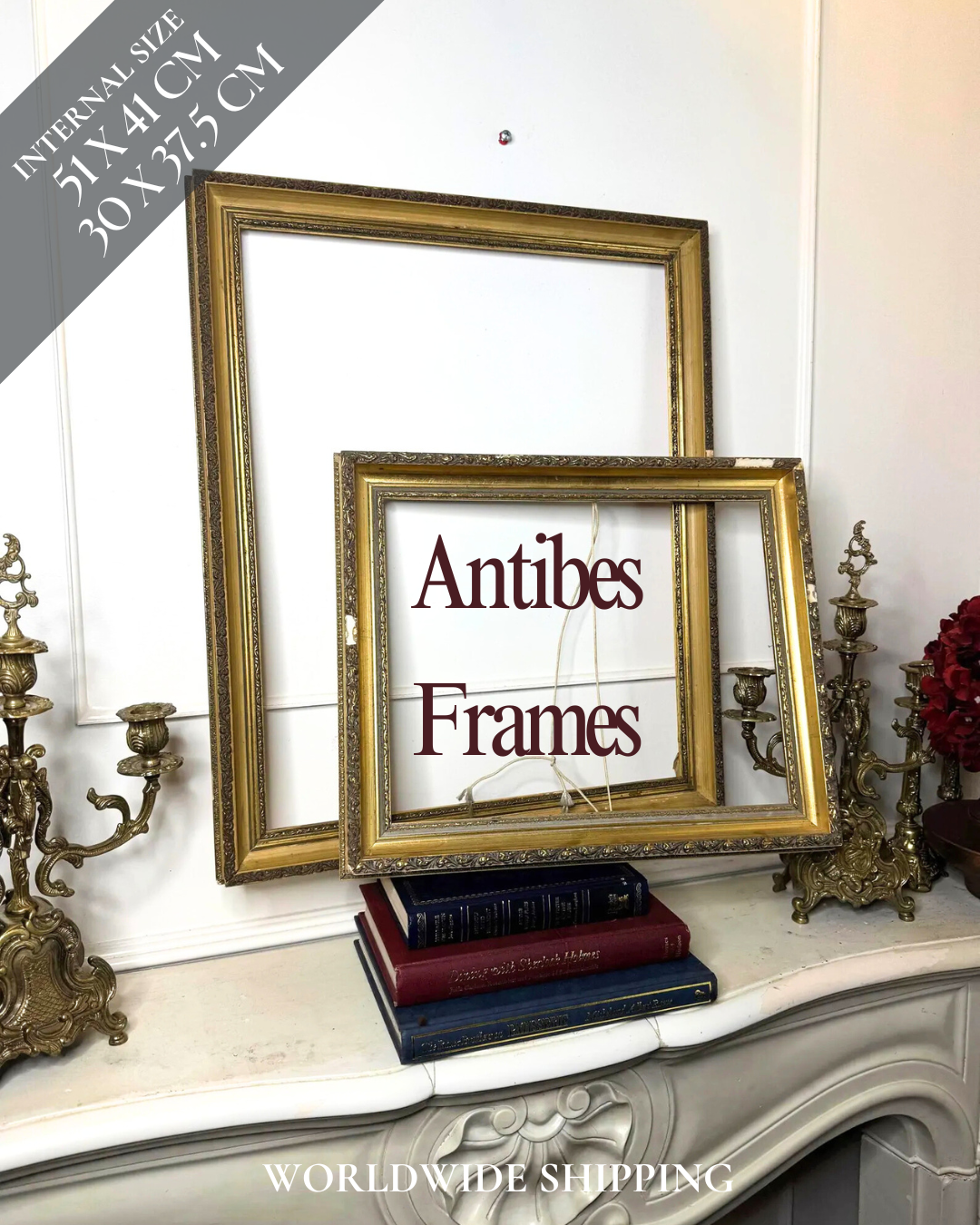 Antibes Vintage Ornate Gold Frame - Medium & Large