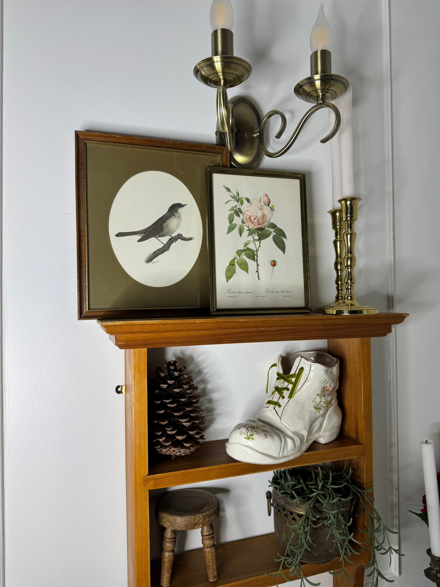 Vintage Pine Tier Shelf