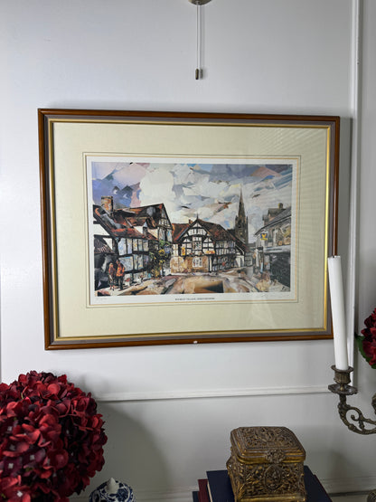 Robert Kilvert Limited Edition Collage Print – Weobley Village, Herefordshire 35/500