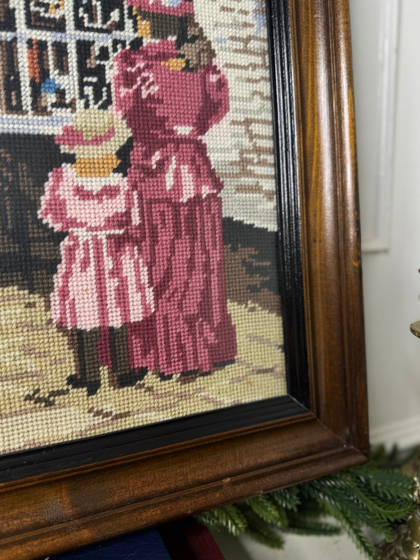 Stroll Through Time – Hand-Stitched Gobelin Embroidery Art