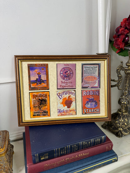 Enamel Echoes – Unique Antique Steel Advertising Signs on Wooden Frame