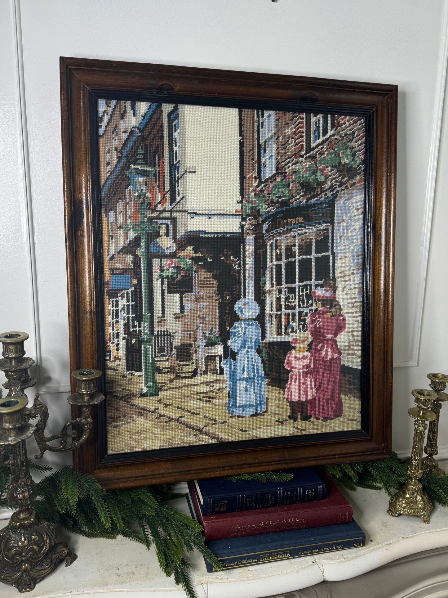 Stroll Through Time – Hand-Stitched Gobelin Embroidery Art