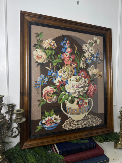 Rustic Elegance – Hand-Stitched Gobelin Embroidery Art