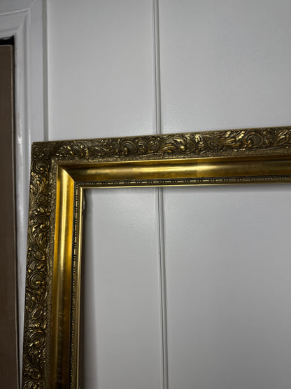 Extra Large - Antique Gold Flower Detailed Ornate Frame