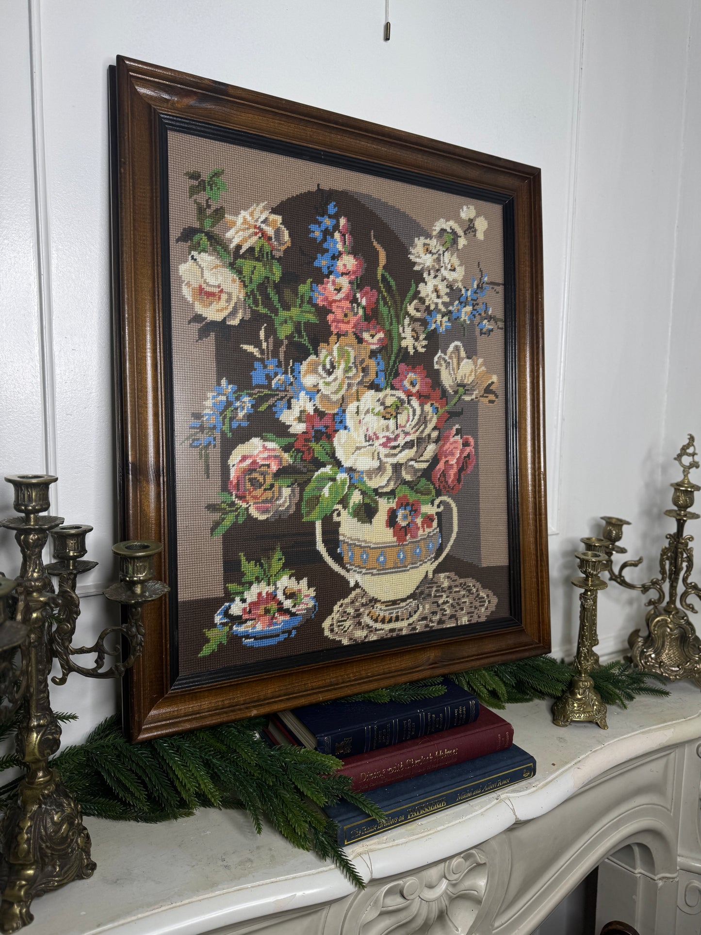 Rustic Elegance – Hand-Stitched Gobelin Embroidery Art