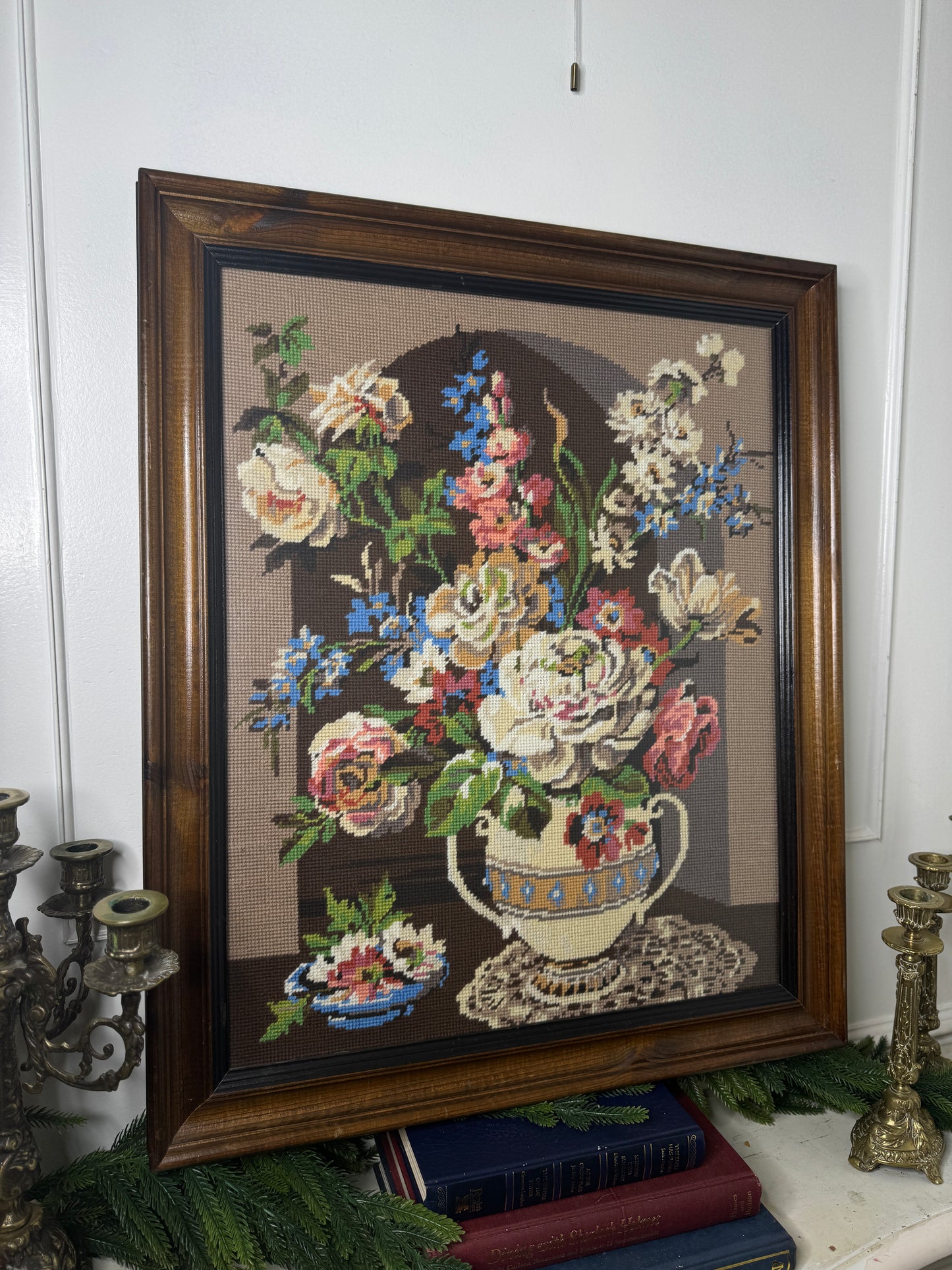 Rustic Elegance – Hand-Stitched Gobelin Embroidery Art