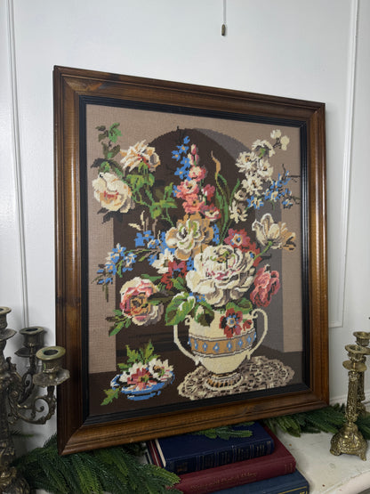 Rustic Elegance – Hand-Stitched Gobelin Embroidery Art