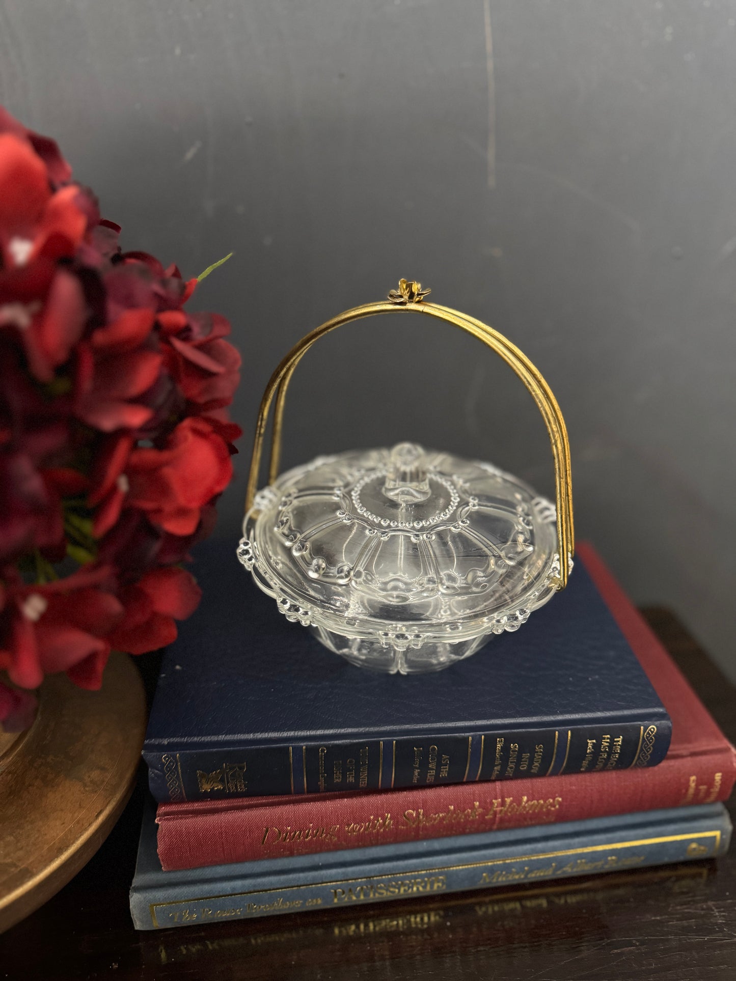Antique Glass Jewellery Box and Decorative Trinket Storage for Keepsakes