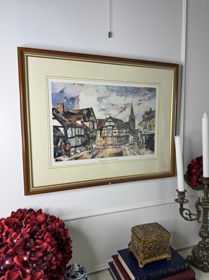 Robert Kilvert Limited Edition Collage Print – Weobley Village, Herefordshire 35/500