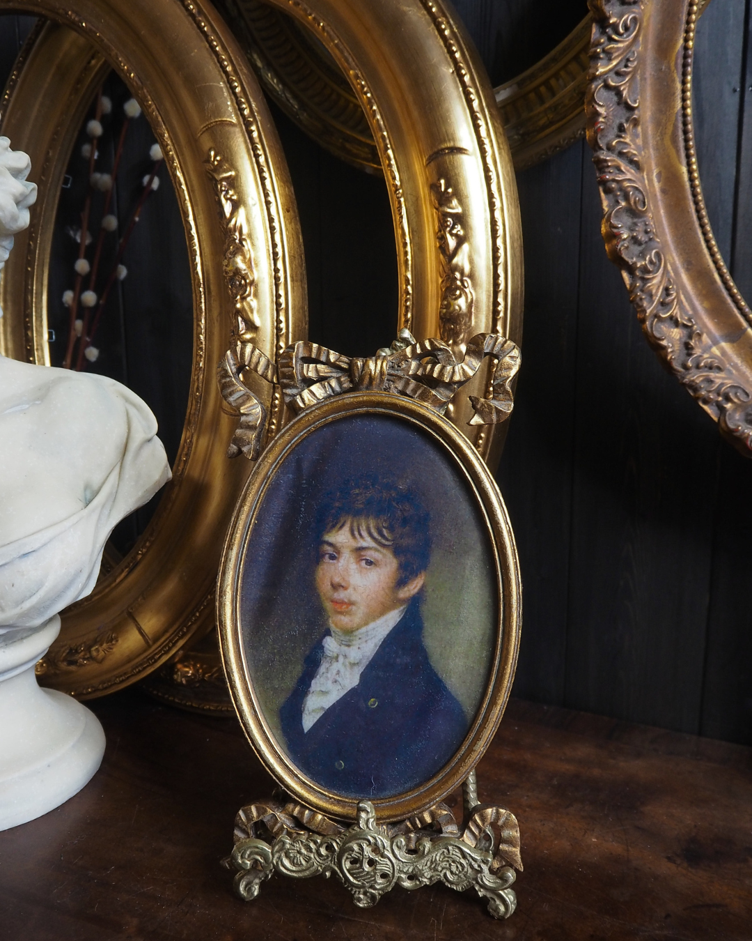 Victorian Portrait in Ornate Gold Ribbon Gilt  Frame