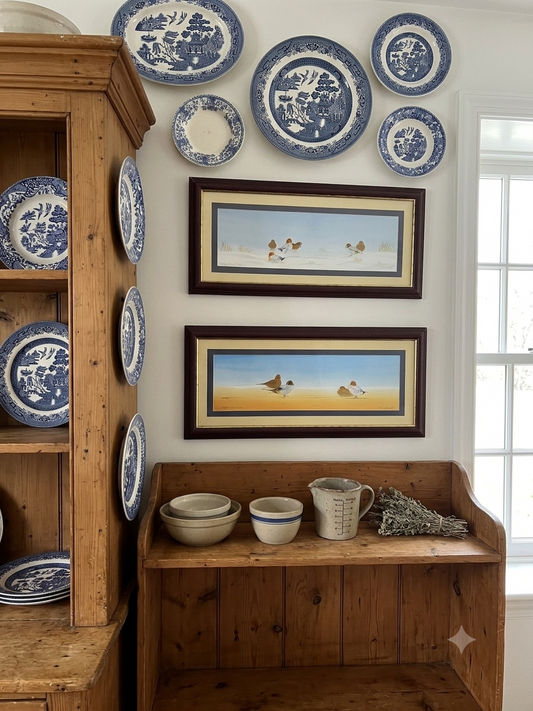 “Pintails in Poise” – Original Watercolour Pair by M.S. Wakefield