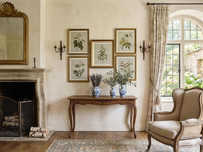 Vintage Cottage Garden Gallery Wall Set – Framed Botanical & Floral Prints