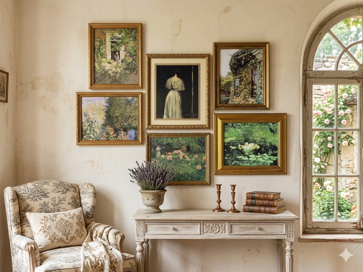 The Ophelia Vintage Salon Edit - Vintage Romantic-Themed Gallery Wall Set