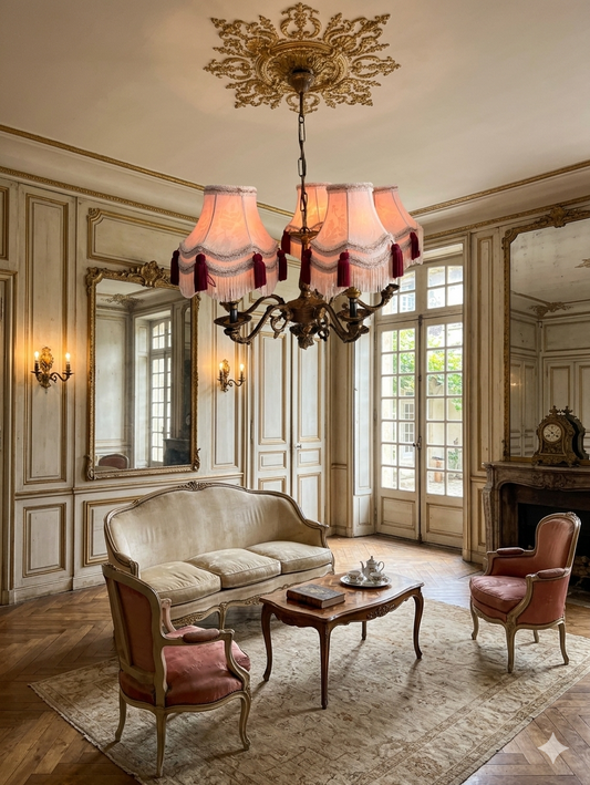 Vintage French Louis Style Solid Brass Wall– 2 Arm Sconces, 5 Arm Chandeliers Optional Shades