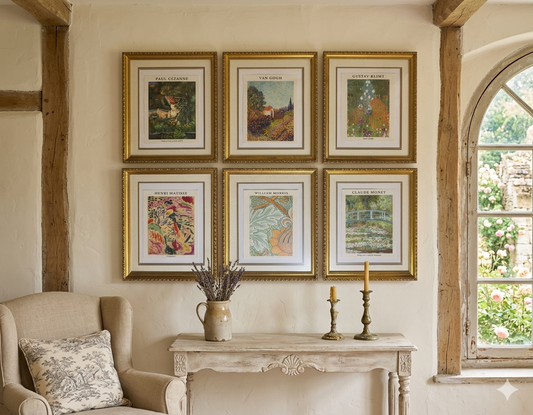 The Gilded Art Dupe Collection-Framed Print Set of Six