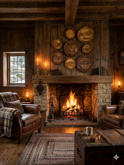 Alpine Charm – Wooden Rustic European Wooden Plaque Set