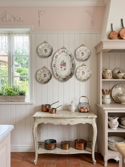 Exquisite Hungarian Hollóháza Fine Ceramic Wall Display – Gilded Pannonia Collection