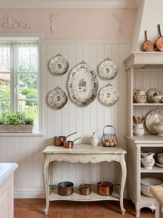Exquisite Hungarian Hollóháza Fine Ceramic Wall Display – Gilded Pannonia Collection