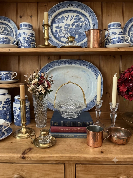 Antique Glass Jewellery Box and Decorative Trinket Storage for Keepsakes