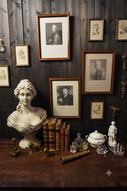 Set of 3 Antique Framed Portrait Engravings Prints  – Sir Walter Scott, Edward Jenner & John Dryden